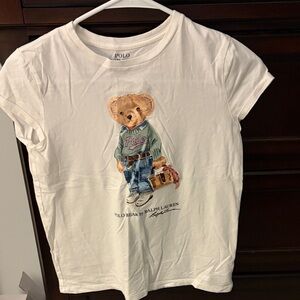 Polo by Ralph Lauren Kids White Tee with Bear Design